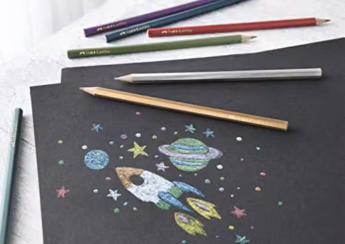 Faber-Castell Metallic Colour Pencils, Multicolour, Pack of 10 – 2