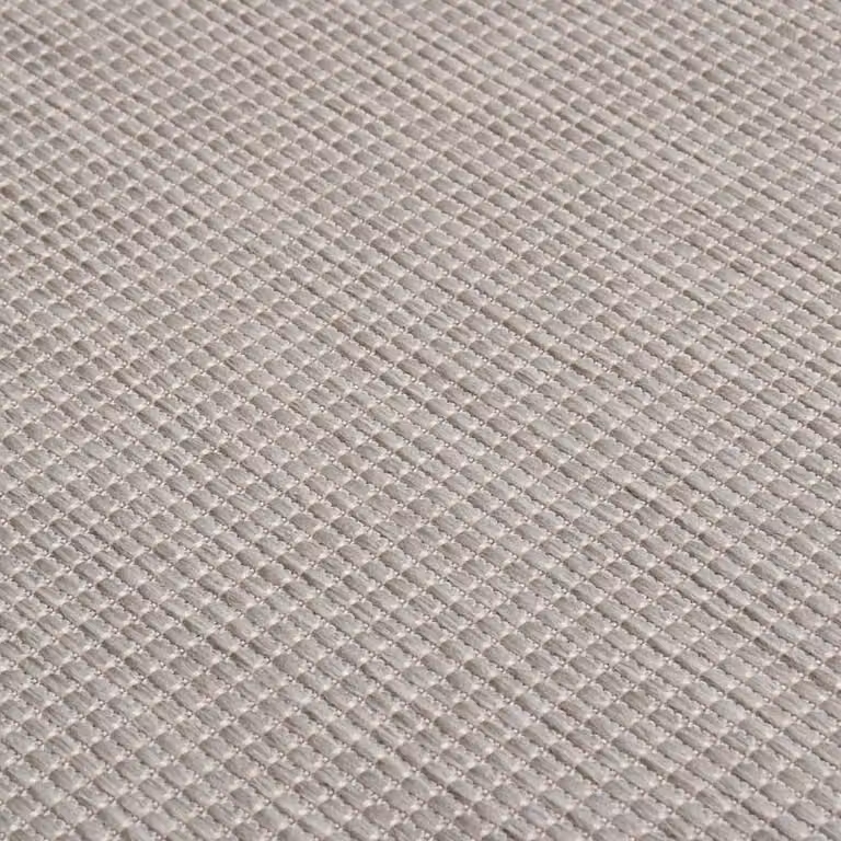 Berkfield Home Outdoor Flatweave Round Rug in Taupe and Beige, Diameter: 100 cm
