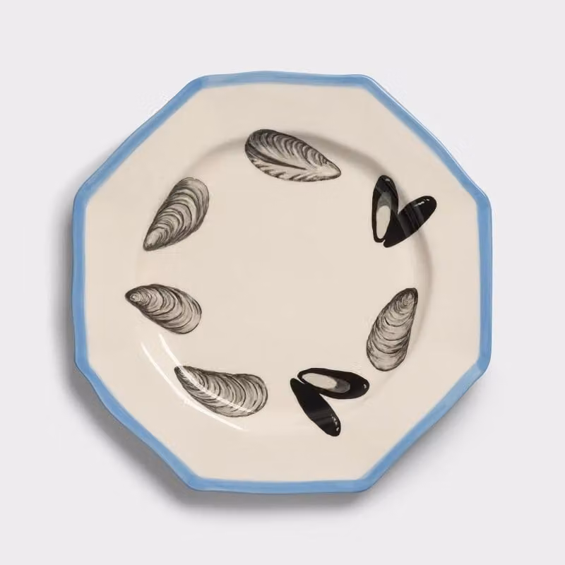 &Klevering Sirène Mussel Serving Platter, Multicolour Porcelain