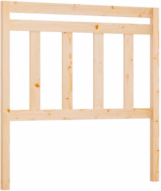 Berkfield Home Rustic Solid Wood Pine Bed Headboard in Beige, W/D/H: 106 x 4 x 100 cm – 1