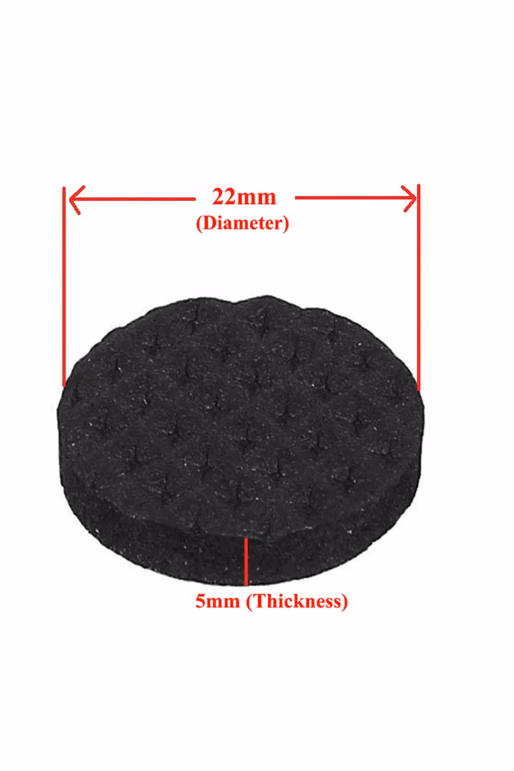 Neel Blue Black Round EVA Furniture Foam Pads for Table and Chair Legs, 22mm – 2