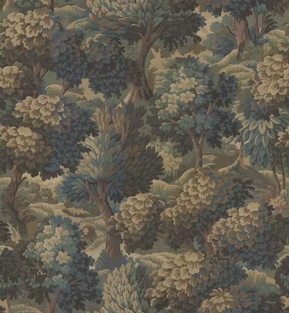 House of Hackney NEMOR Floral Art Nouveau Wallpaper Sample in Bronze
