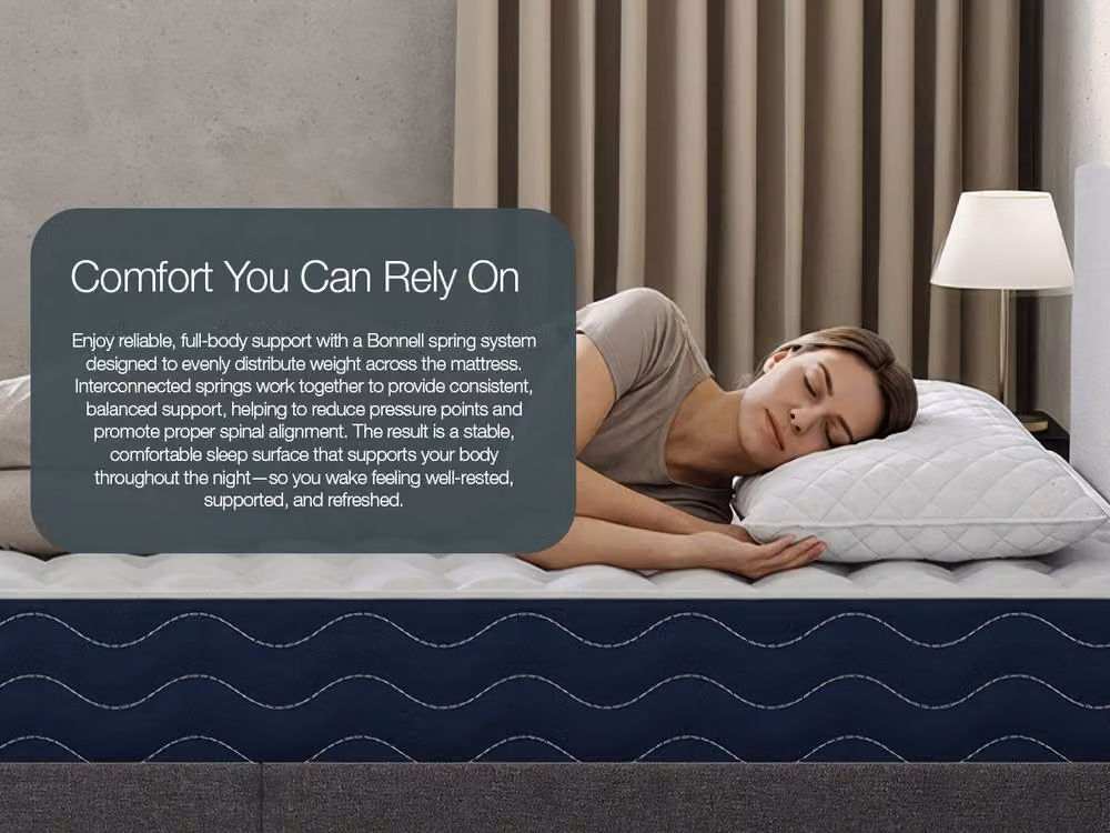 Vida Designs Hybrid Gel Memory Foam and Bonnell Spring Mattress in White, Small Double, W/D/H: 120 x 200 cm – 4