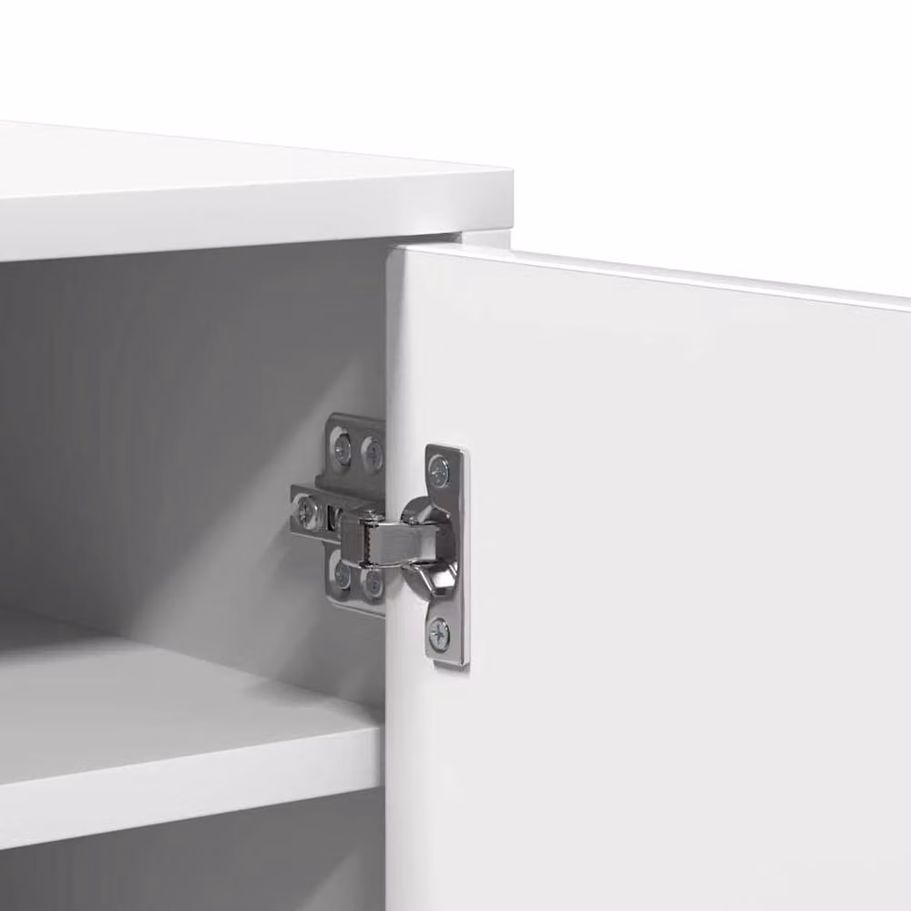 Berkfield Home Modern White Wall Mounted Shoe Cabinet W: 60 cm, D: 35 cm, H: 70 cm – 3