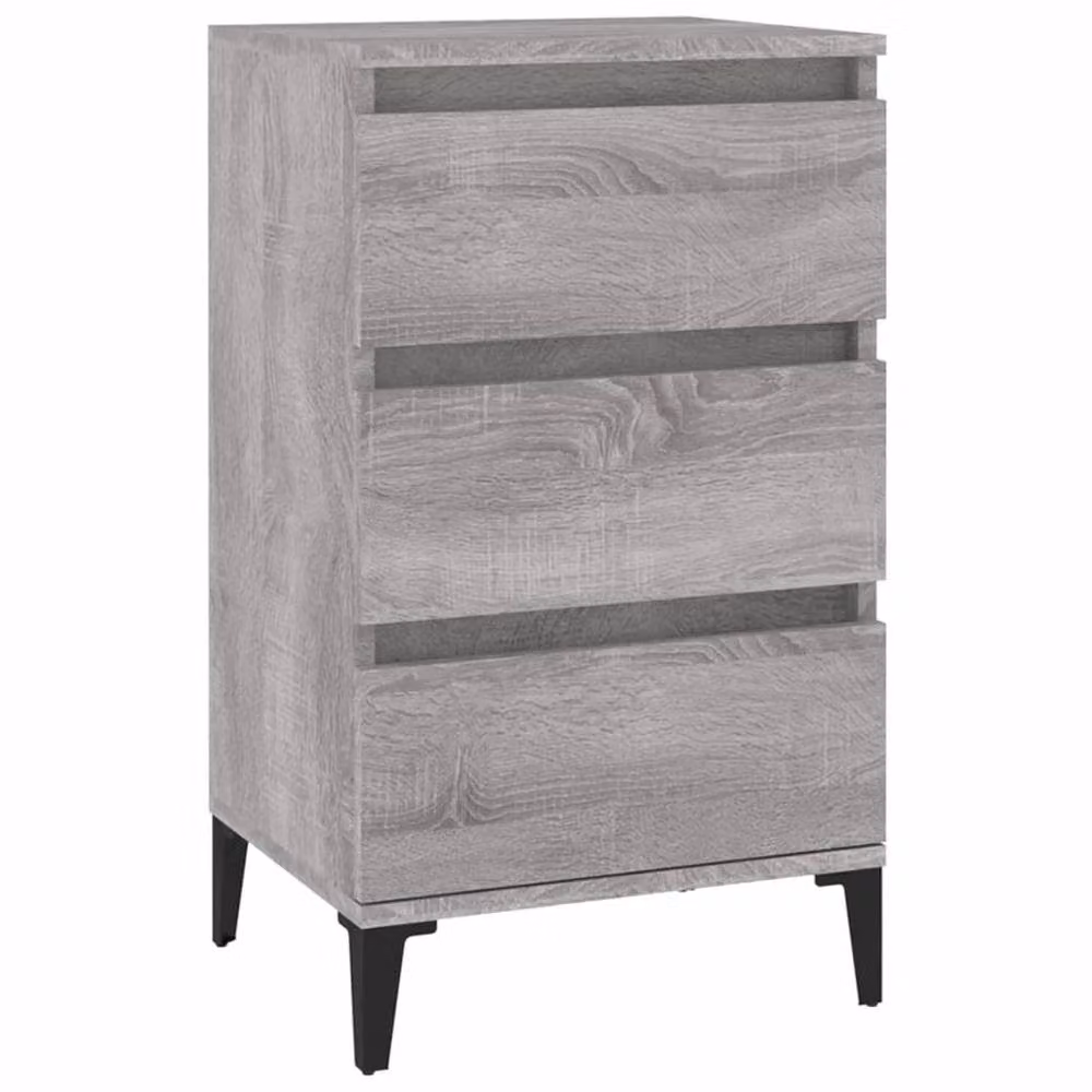 Berkfield Home Grey Sonoma Bedside Cabinet W: 40 cm, D: 35 cm, H: 70 cm – 2
