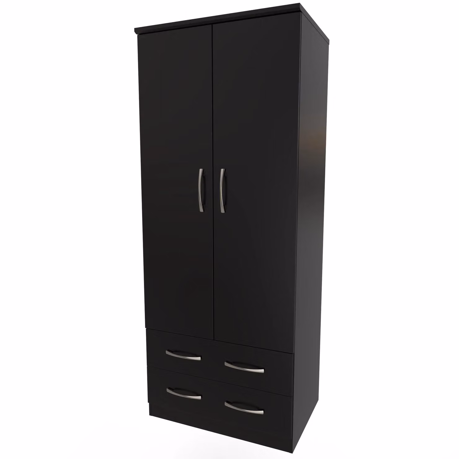 Ready Assembled 2 U Hampshire 2 Door 2 Drawer Wardrobe in Black – 2