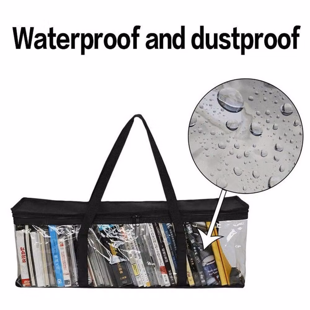 PAWNORA Large Transparent Fabric DVD and CD Storage Organiser – 3