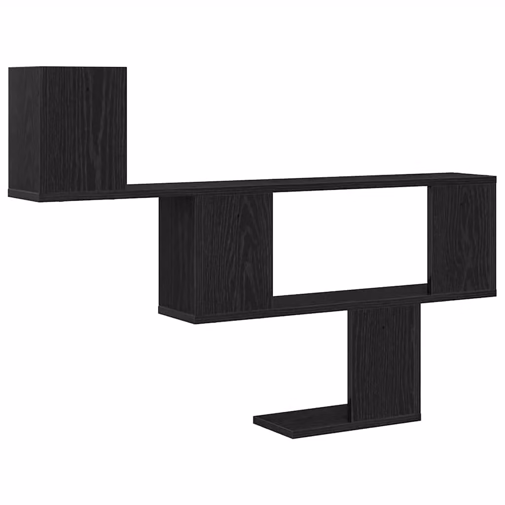 Berkfield Home Wall Mounted Shelf in Black Oak, W/D/H: 100 x 15 x 70 cm – 3