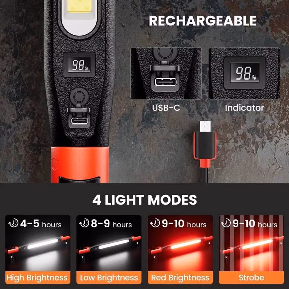 Nordara Rechargeable Black Maintenance Hood Work Lights – 3