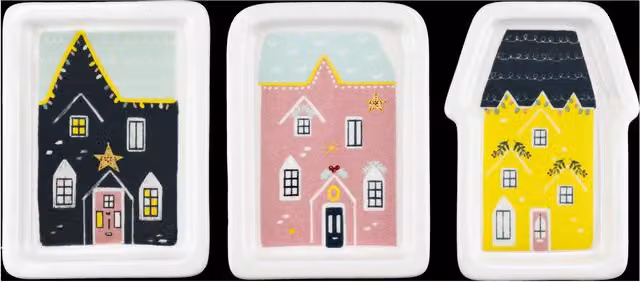 KitchenCraft The Nutcracker Collection 3-Piece Decorative Ceramic Plate Set in White and Multicolour – 2