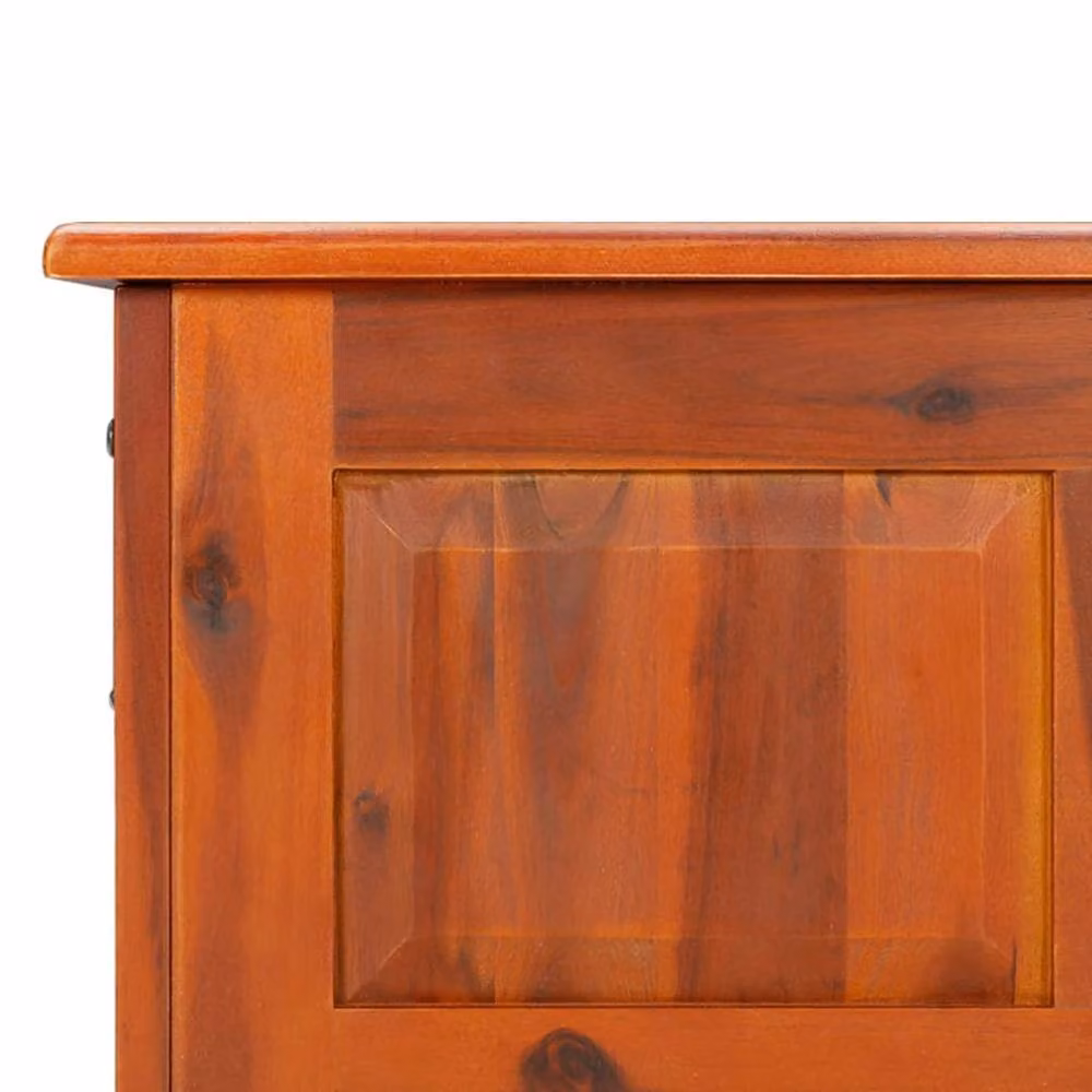 Berkfield Home Brown Acacia Wood Storage Chest with Lid – 4