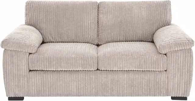 Bliss Furniture Jumbo Cord 2 Seater Sofa in Beige Fabric with Solid Wood Frame