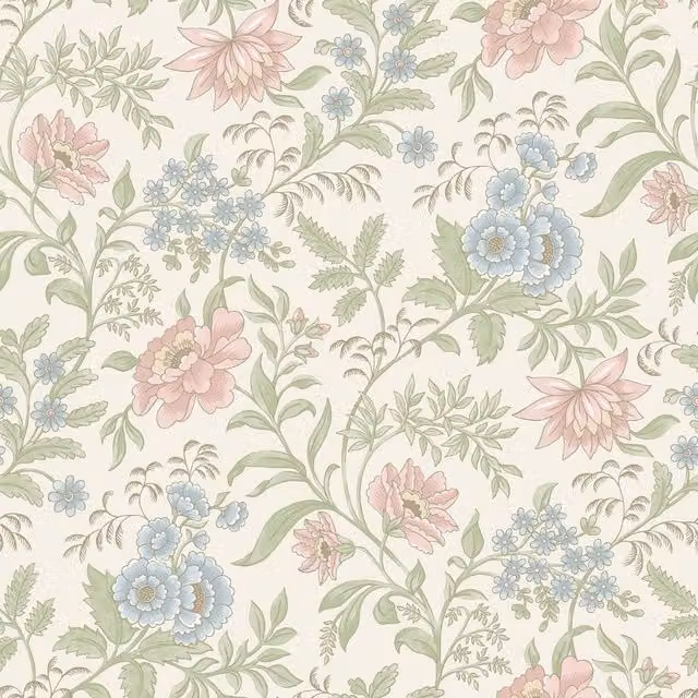 Rasch Echoes Of Eden Garden Muse Botanical Floral Wallpaper in White and Multicolour