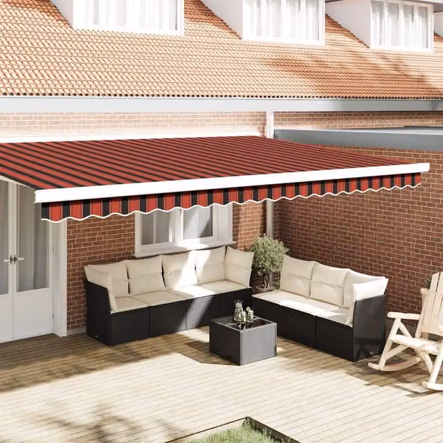 Berkfield Home Multicolour Polyester Awning Valance for 5 m Frame, W: 4.8 m, H: 0.2 m – 1