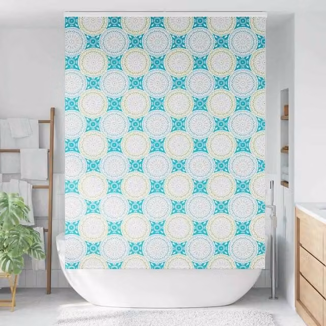 Berkfield Home Multicolour Shower Roller Blind with Cassette, W/H: 146 x 240 cm