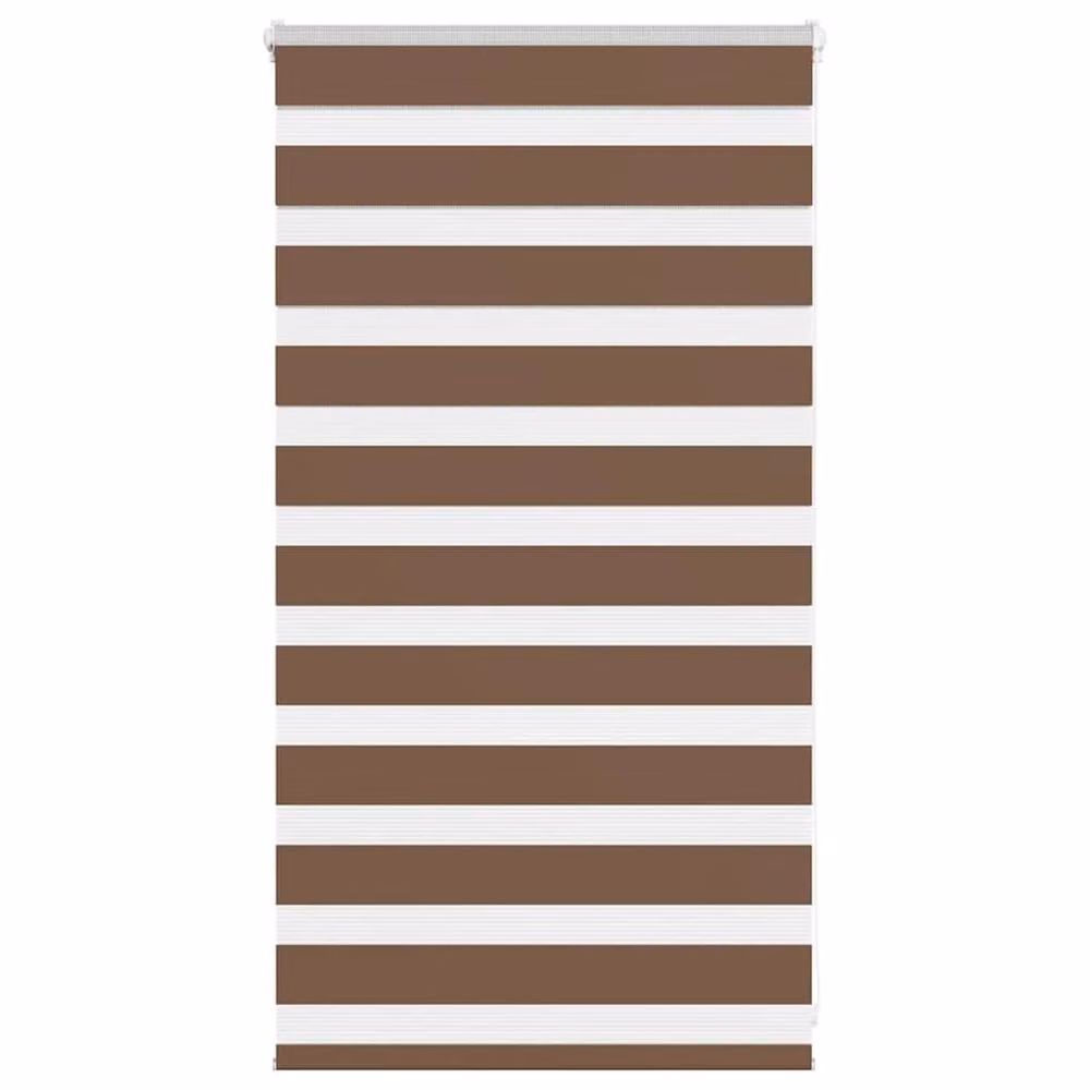 Berkfield Home Brown Zebra Blind, W: 90 cm, H: 100 cm, Polyester Fabric – 2