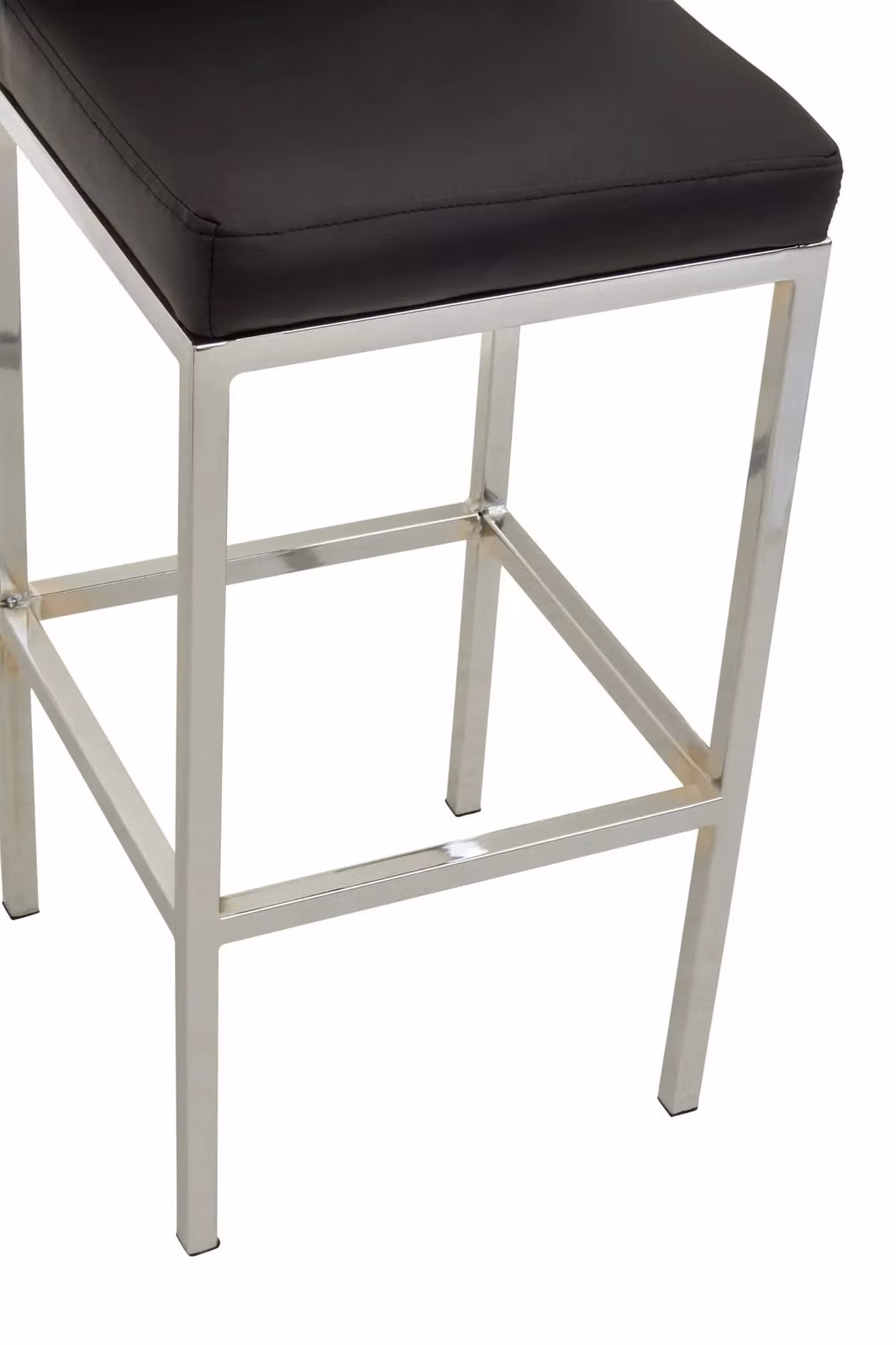 Orsina Baina Black Synthetic Leather and Gold Metal Bar Chair W/D/H: 35 x 35 x 84 cm – 5