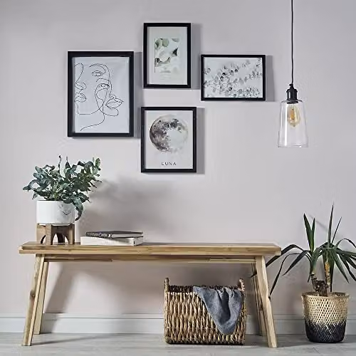 ValueLights Modern Matt Black and Transparent Glass Dome Pendant Ceiling Light with Warm White LED Bulb – 2