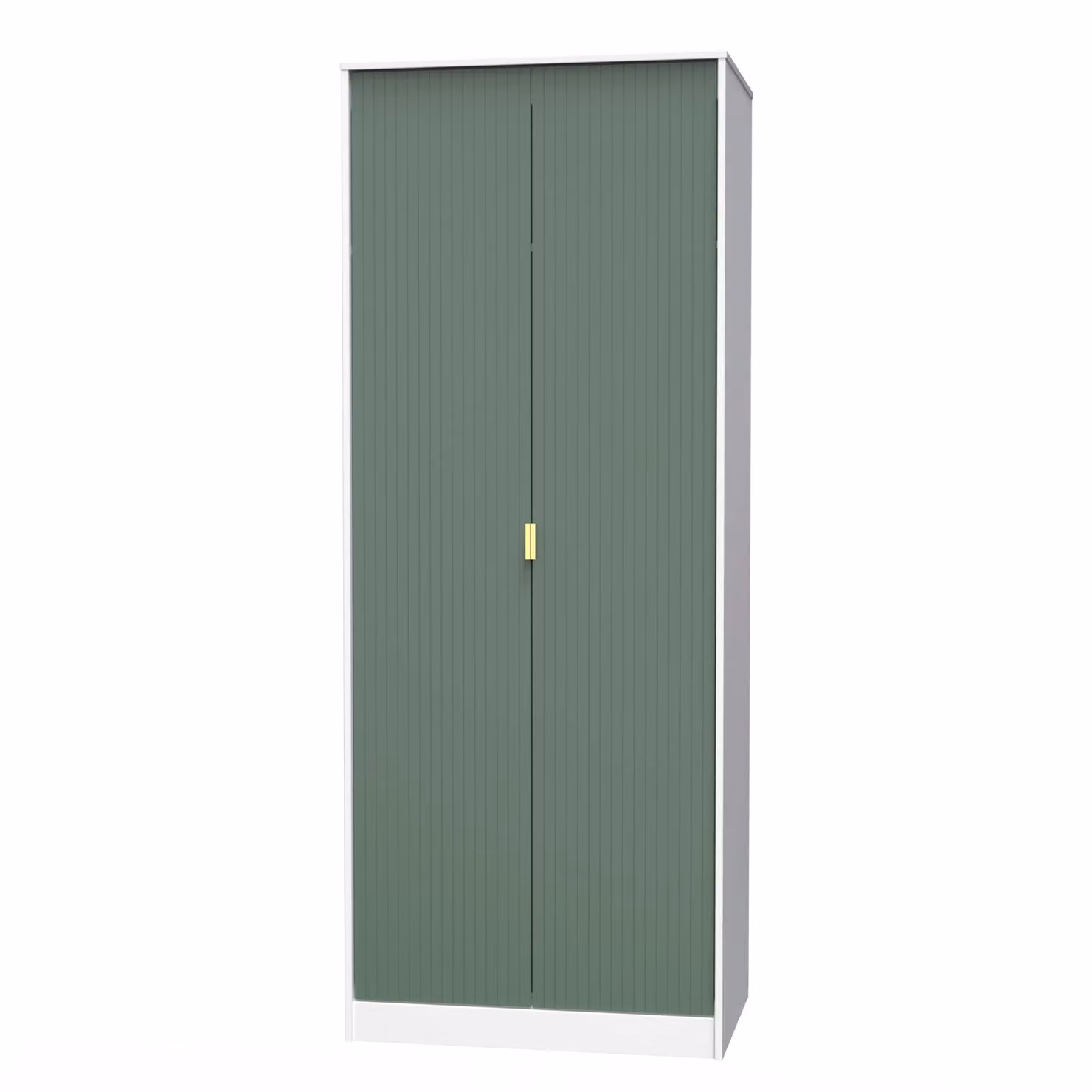 Ready Assembled 2 U Bexley 2 Door Wardrobe in Green with Gold Details – 2
