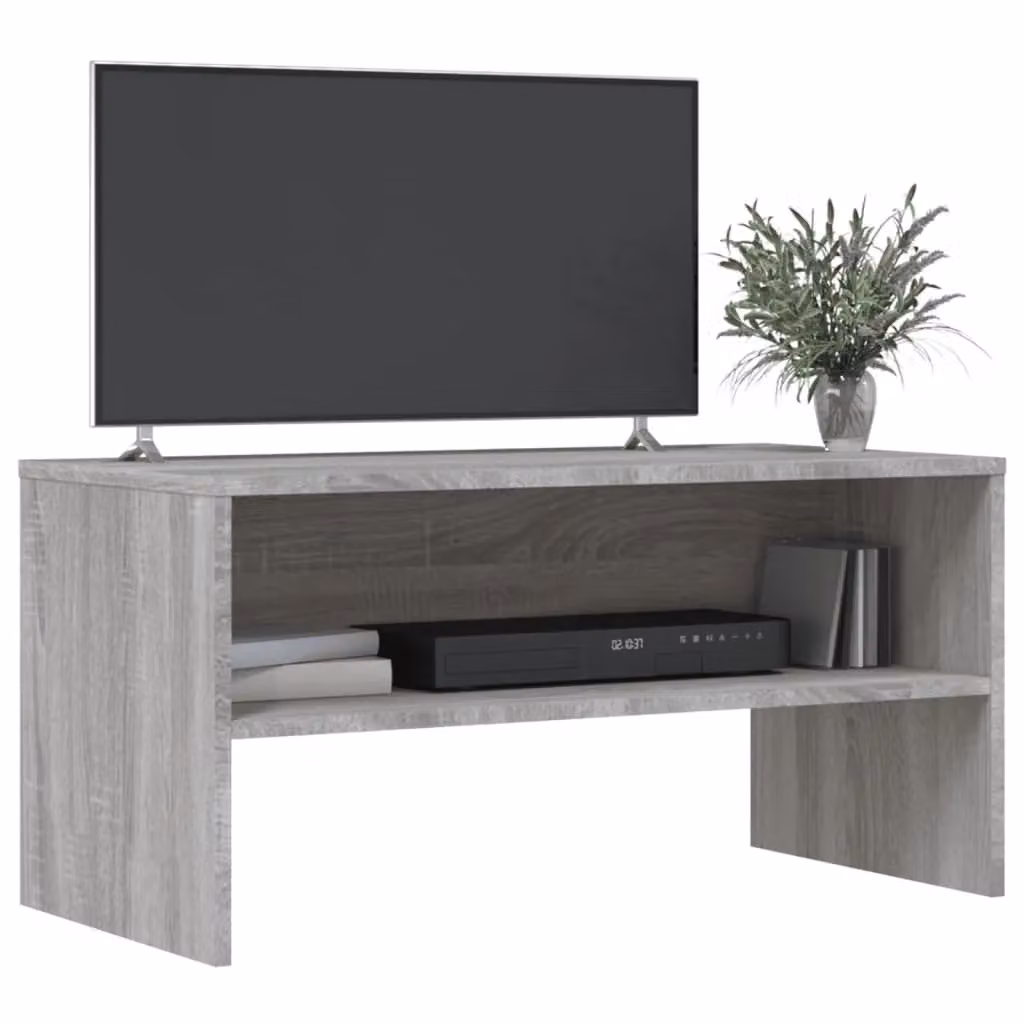Berkfield Home Grey Sonoma TV Cabinet in Matt Engineered Wood W/D/H: 80 x 40 x 40 cm – 3