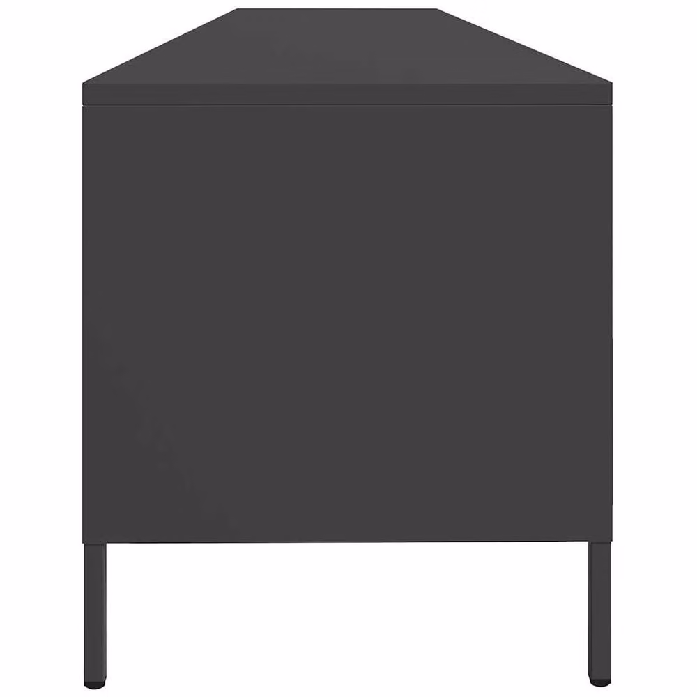 Berkfield Home Industrial TV Cabinet in Matt Black Metal, W/D/H: 202 x 39 x 43.5 cm – 4
