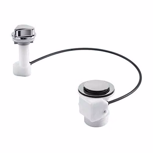 McAlpine PUS70-CP 1.5 inch Pop-Up Kitchen Sink Waste with Stainless Steel Flange and Chrome Knob in Silver