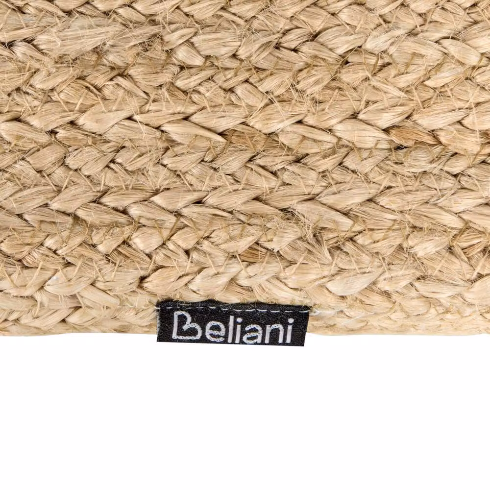 Wyld and Coco Boho Jute Pouffe in Sand, W/D/H: 45 x 45 x 30 cm – 3