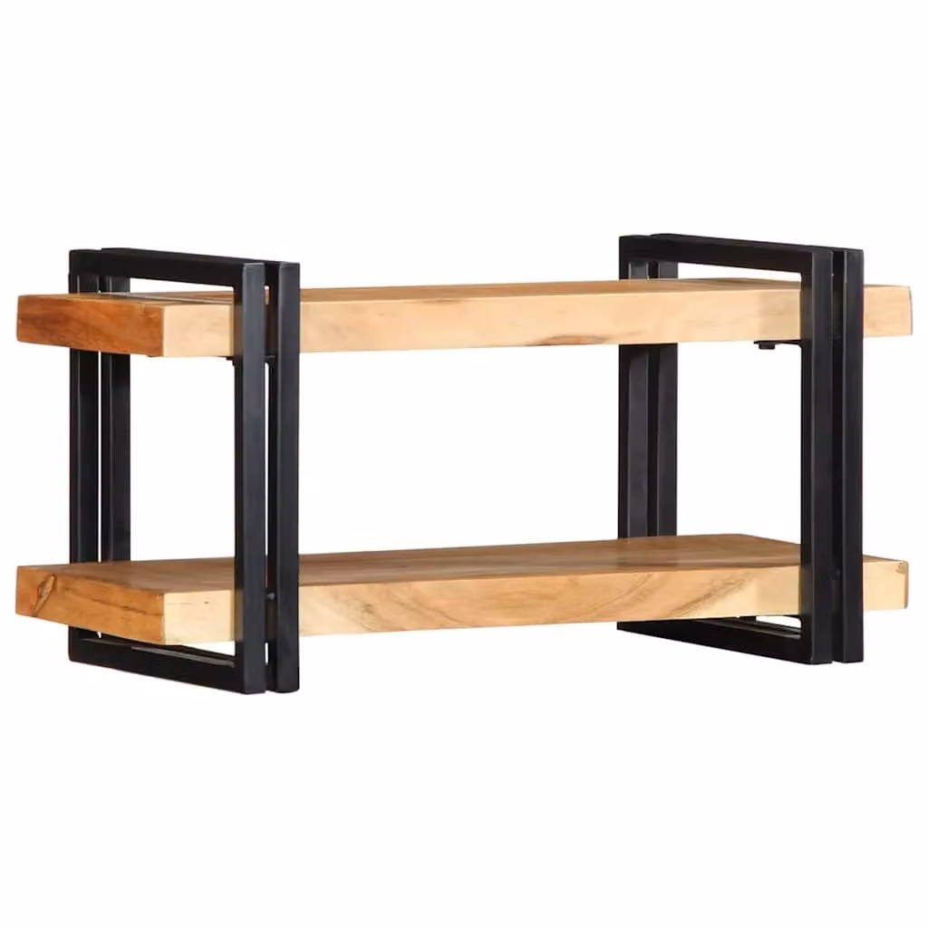 Berkfield Home Wall Mounted Acacia Wood Shelf in Brown, W/D/H: 70 x 33 x 35 cm – 2