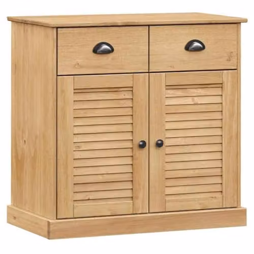 vidaXL VIGO Sideboard with Drawers in Brown Rustic Solid Pine Wood, W/D/H: 78 x 40 x 75.5 cm – 1