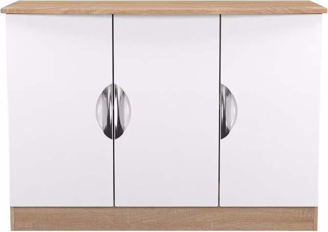 Ready Assembled 2 U Holborn 3 Door Sideboard in White