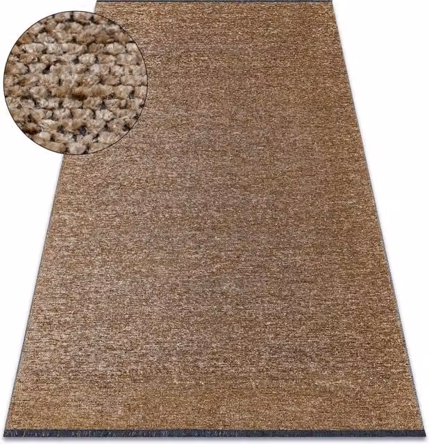 RugsX Twin Rectangular Flat Weave Rug in Beige, W: 118 cm x L: 170 cm – 1