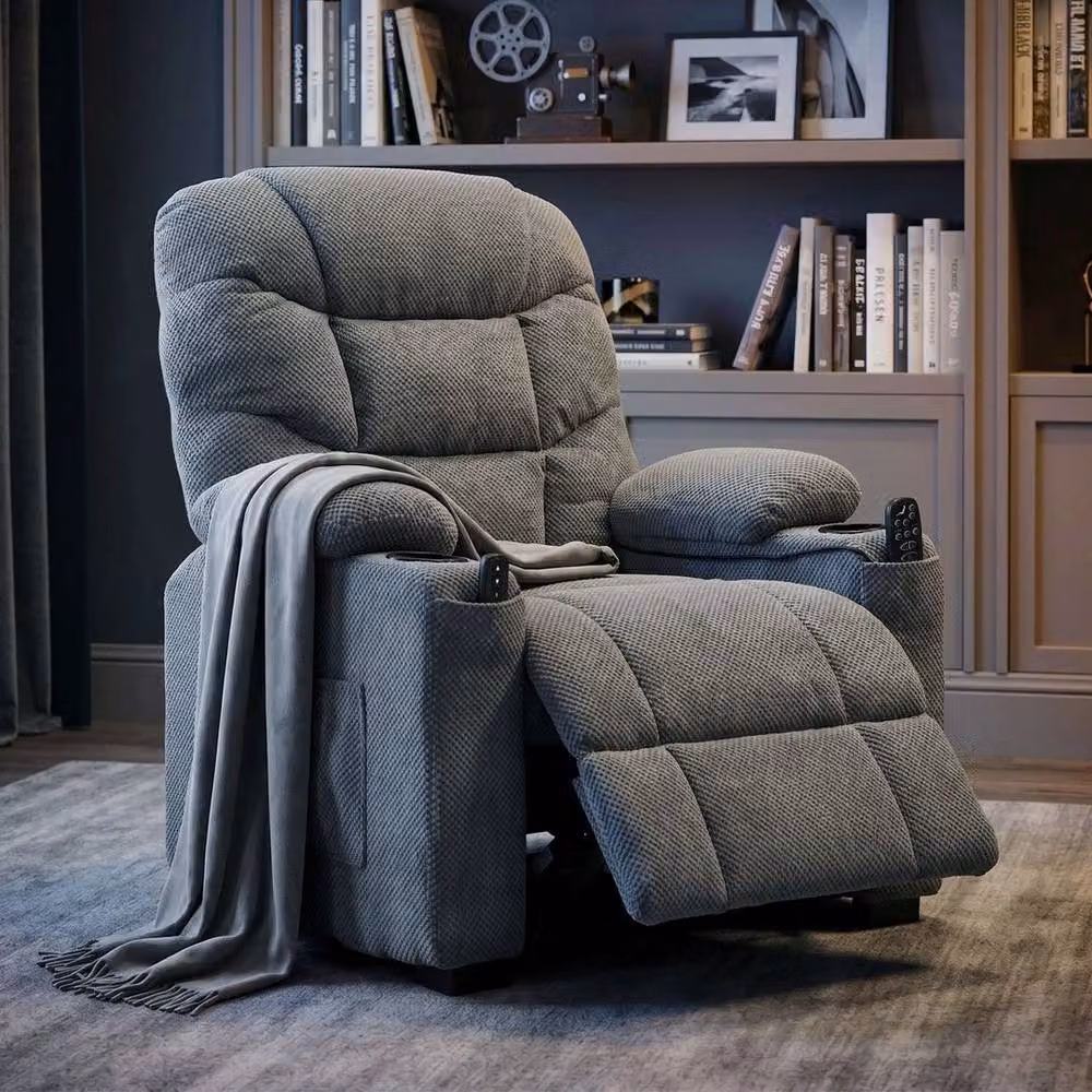 FORGEVIO Electric Massage Recliner Chair with Heat in Grey – 3