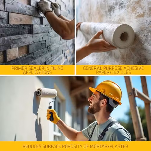 Sika SikaBond PVA+ Water Based General Purpose Adhesive, Primer and Sealer, 500ml, White – 5