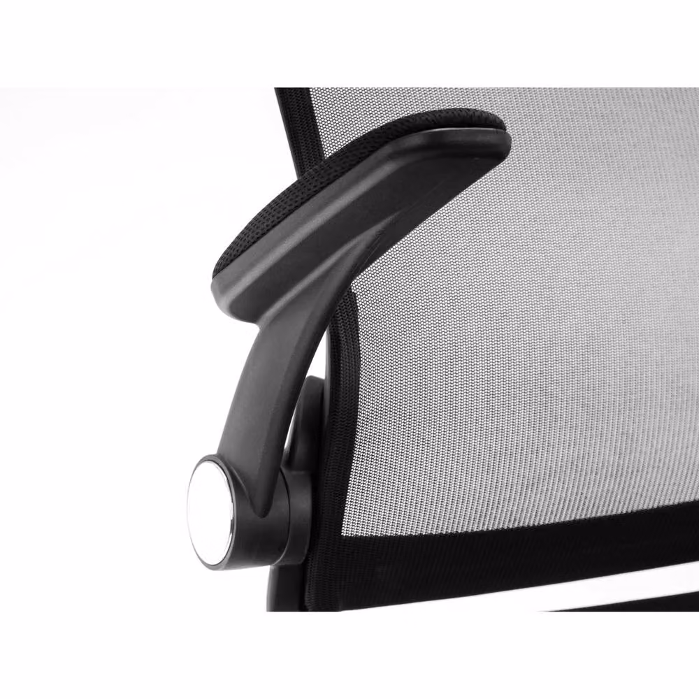 Cheshire Bramley Black Fabric Executive Office Chair with Armrests and Height Adjustment – 5