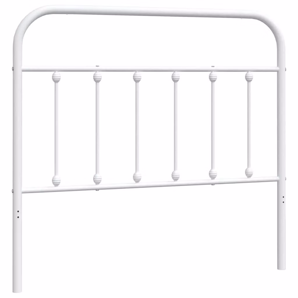 Berkfield Home Classic Metal Headboard in White, Width: 107 cm – 2