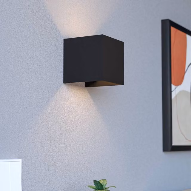 Eglo Rincine Rechargeable LED Wall Light with Motion Sensor and Dimmer, Black – 1