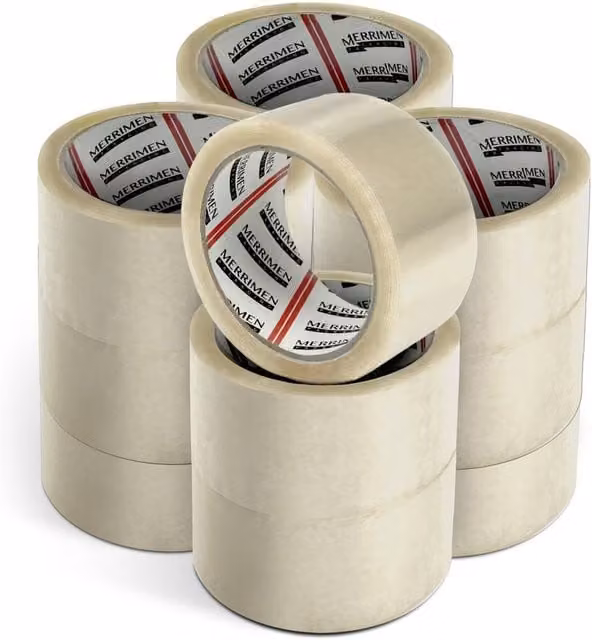 Merrimen 12 Pack Heavy Duty Transparent Packaging Tape, Width: 48 mm, Length: 66 m – 1