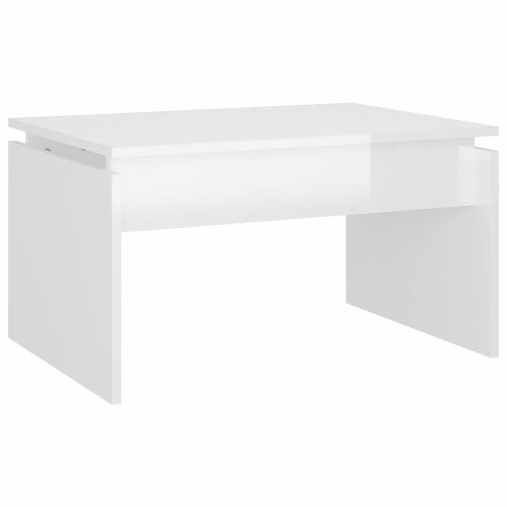 Berkfield Home Modern High Gloss White Coffee Table W/D/H: 68 x 50 x 38 cm – 2
