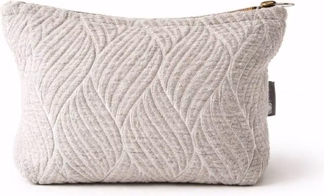 Serenityy Moonlit Weave Jacquard Toiletry Bag in Grey
