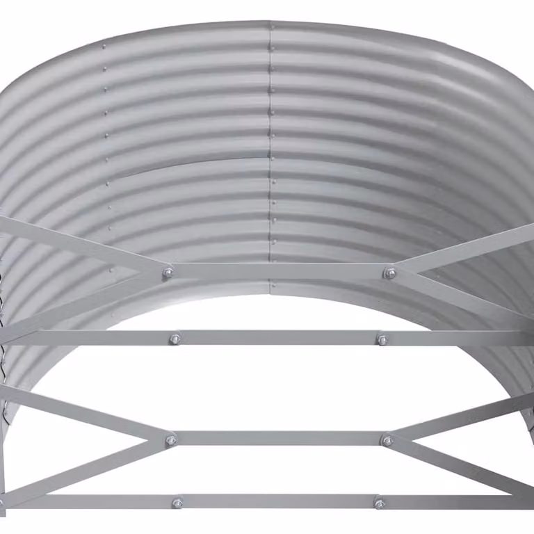 Berkfield Home Garden Powder-coated Steel Raised Bed in Anthracite Grey, W/D/H: 249 x 100 x 68 cm
