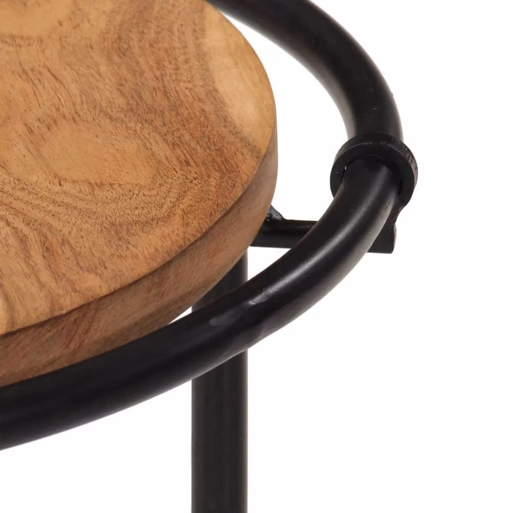 Berkfield Home Nesting Tables, Set of 3, Round Solid Acacia Wood in Brown – 3