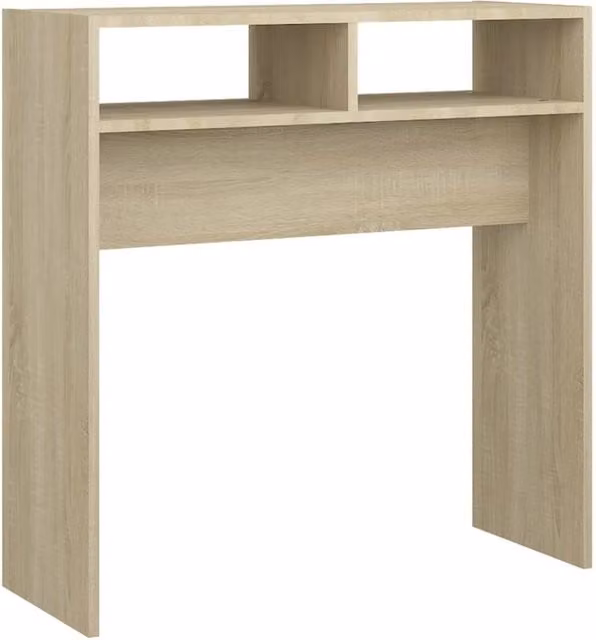 Berkfield Home Sonoma Oak Console Table in Light Tan, W: 78 cm, D: 30 cm, H: 80 cm