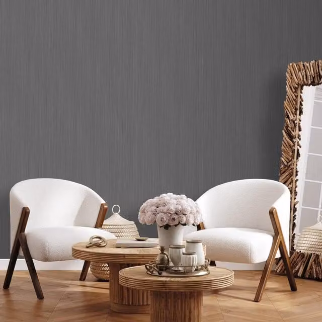 Muriva Abstract Modern Washable Paper Wallpaper in Black and Grey