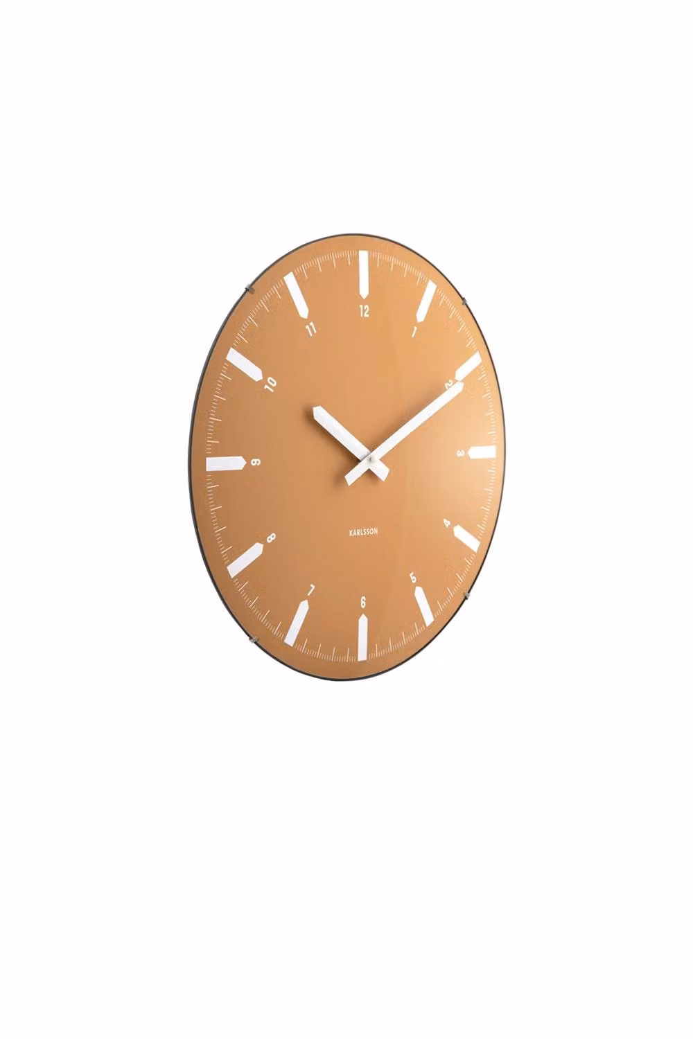 PRESENT TIME Karlsson Round Analog Wall Clock in Ochre Yellow – 3