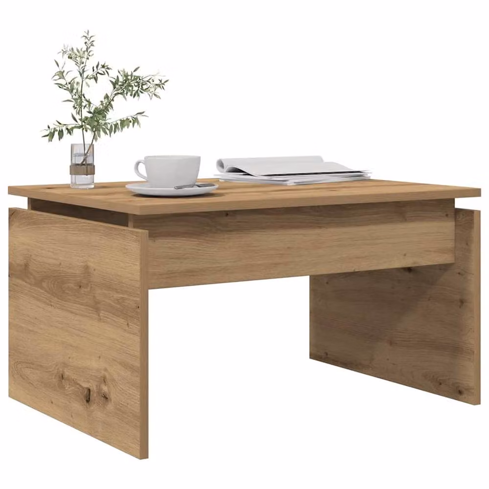 Berkfield Home Artisan Oak Coffee Table in Brown, W/D/H: 68 x 50 x 38 cm – 3