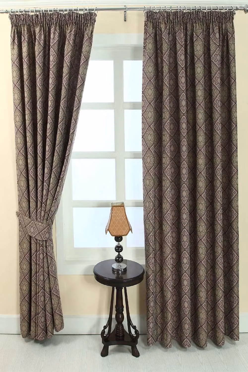 Homescapes Aztec Jacquard Curtain Tie Back Pair in Purple and Gold – 2