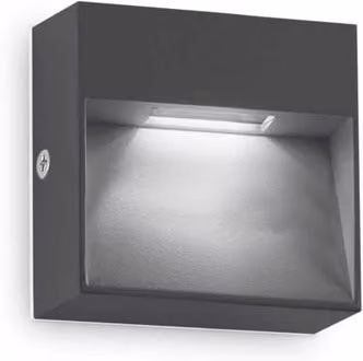 Netlighting Dedra Square Flush LED Outdoor Wall Lamp in Anthracite Black, 160Lm, 3000K, IP65 – 2
