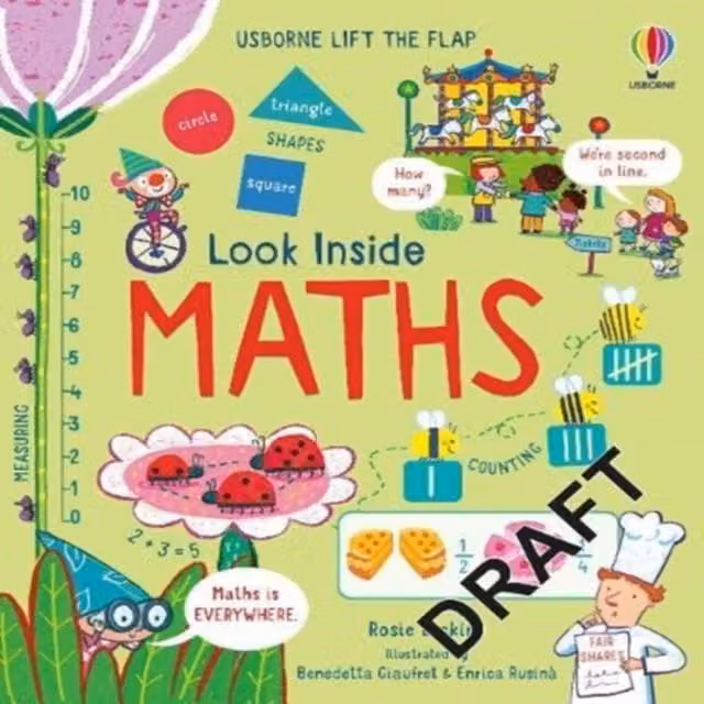 Rosie Dickins Look Inside Maths Board Book, Multicolour