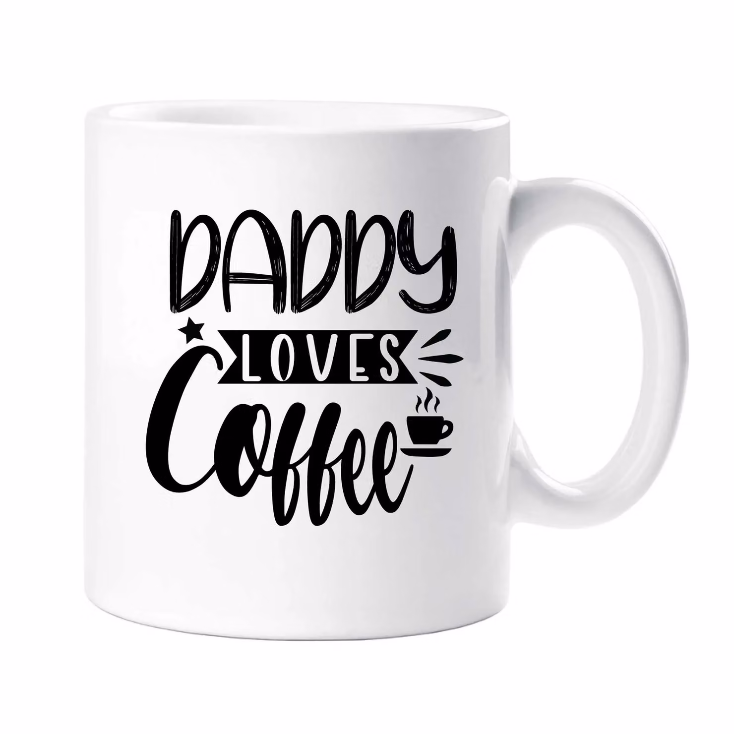 60 SECOND MAKEOVER Daddy Loves Coffee Mug in White Ceramic – 2