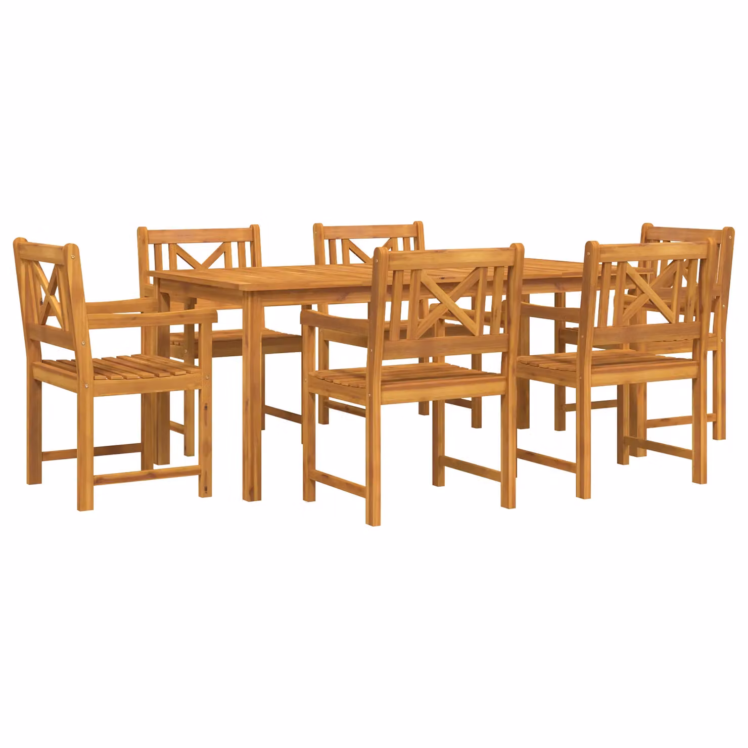 Berkfield Home Set of 2 Rustic Brown Acacia Wood Garden Chairs with Armrests, W/D/H: 56 x 56 x 90 cm – 1